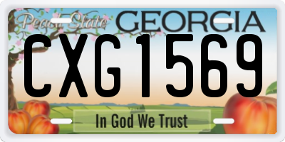 GA license plate CXG1569