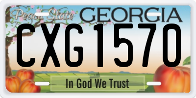 GA license plate CXG1570