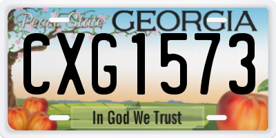 GA license plate CXG1573