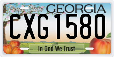 GA license plate CXG1580