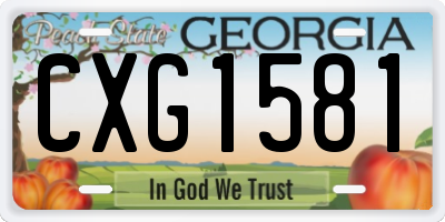 GA license plate CXG1581