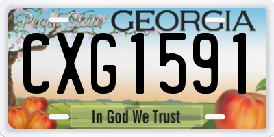 GA license plate CXG1591