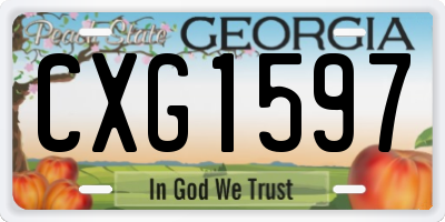 GA license plate CXG1597