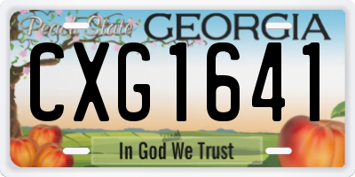 GA license plate CXG1641