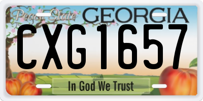 GA license plate CXG1657
