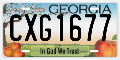 GA license plate CXG1677
