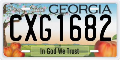 GA license plate CXG1682