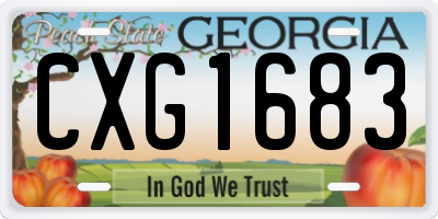 GA license plate CXG1683