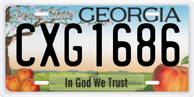 GA license plate CXG1686