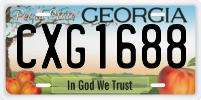 GA license plate CXG1688