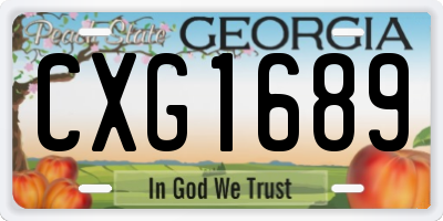 GA license plate CXG1689