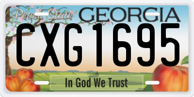 GA license plate CXG1695