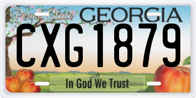 GA license plate CXG1879