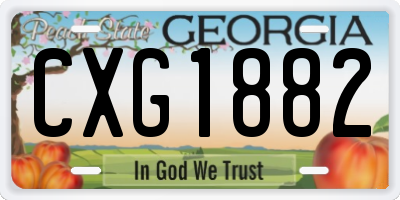 GA license plate CXG1882