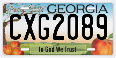 GA license plate CXG2089