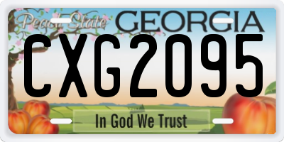 GA license plate CXG2095