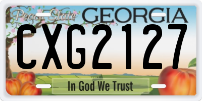 GA license plate CXG2127