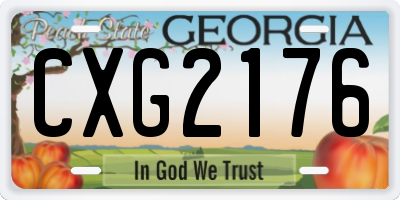 GA license plate CXG2176