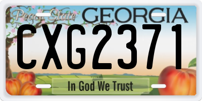GA license plate CXG2371