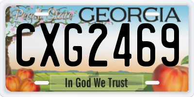 GA license plate CXG2469
