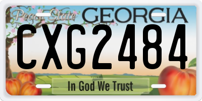GA license plate CXG2484