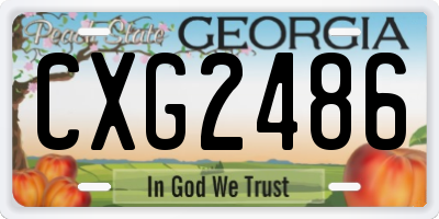 GA license plate CXG2486