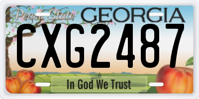 GA license plate CXG2487