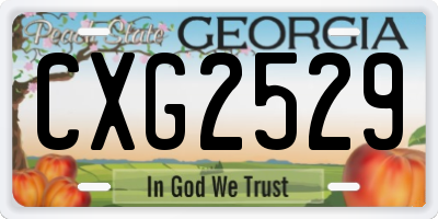 GA license plate CXG2529