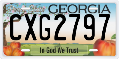 GA license plate CXG2797