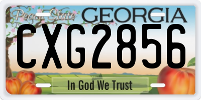 GA license plate CXG2856