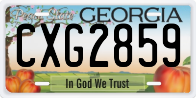 GA license plate CXG2859