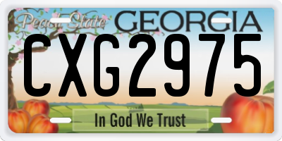 GA license plate CXG2975