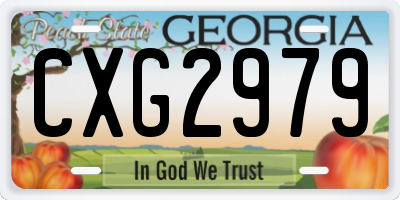 GA license plate CXG2979