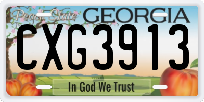 GA license plate CXG3913