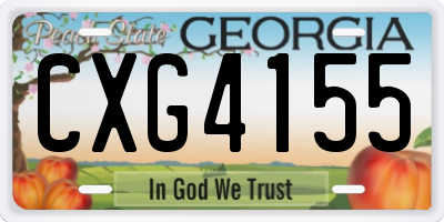 GA license plate CXG4155