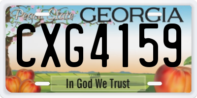 GA license plate CXG4159