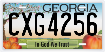 GA license plate CXG4256