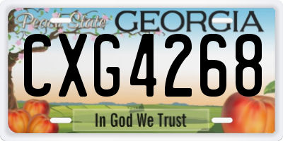 GA license plate CXG4268