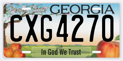 GA license plate CXG4270