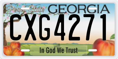 GA license plate CXG4271