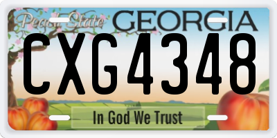 GA license plate CXG4348