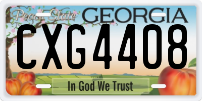 GA license plate CXG4408