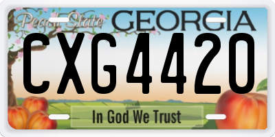 GA license plate CXG4420