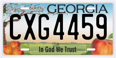 GA license plate CXG4459