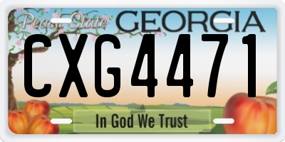 GA license plate CXG4471