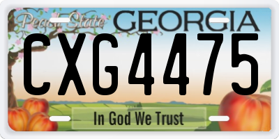 GA license plate CXG4475