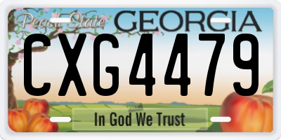 GA license plate CXG4479