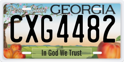 GA license plate CXG4482