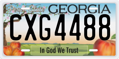 GA license plate CXG4488