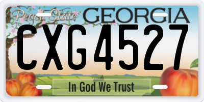 GA license plate CXG4527